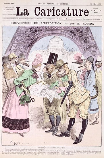 The Opening of the Universal Exhibition of 1889, from ''La Caricature'', 11th May 1889 à Albert Robida