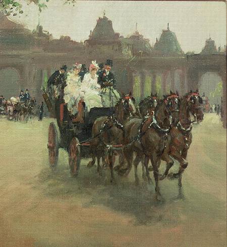 Carriages at Hyde Park à Albert Snr. Ludovici