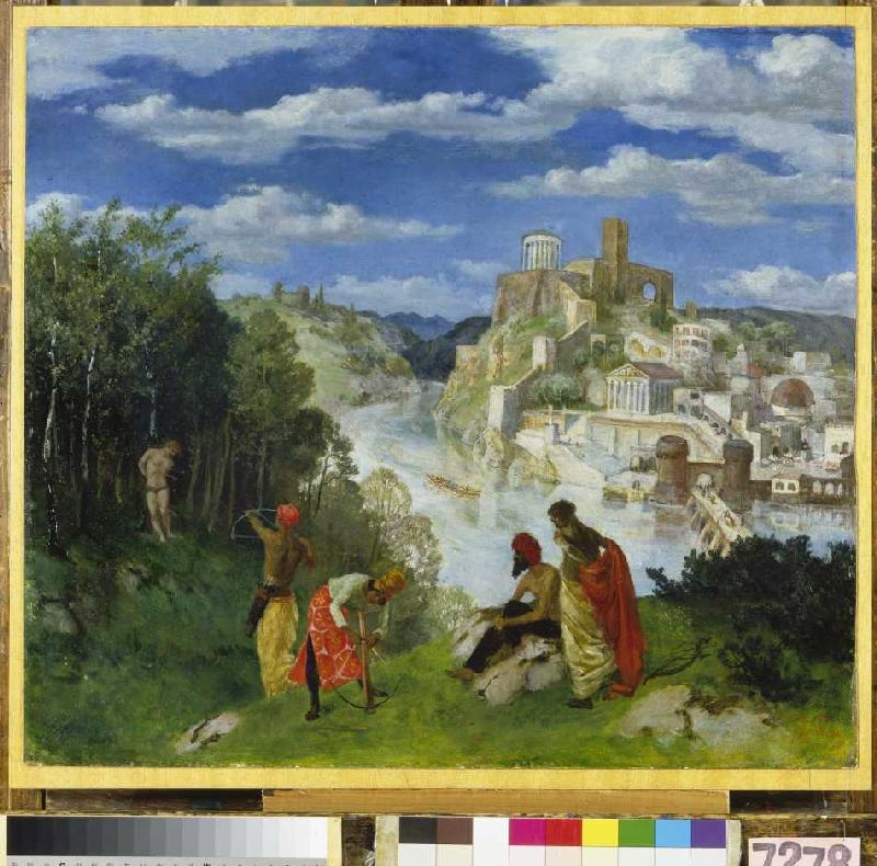 Paysage avec le martyre de Saint Sébastien à Albert Welti