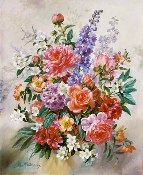 A High Summer Bouquet (oil on canvas)d  à Albert  Williams