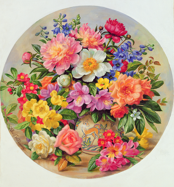 A/405/C Garden Flowers of July à Albert  Williams