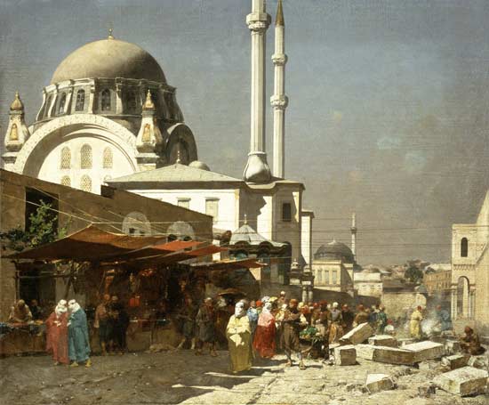 Dans le bazar de Constantinople à Alberto Pasini