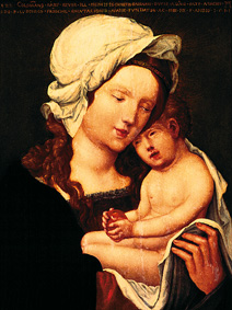 Marie avec l'enfant. à Albrecht Altdorfer