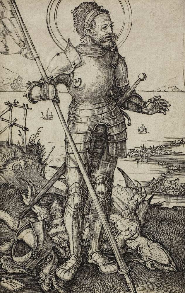 Der heilige Georg zu Fuß à Albrecht Dürer