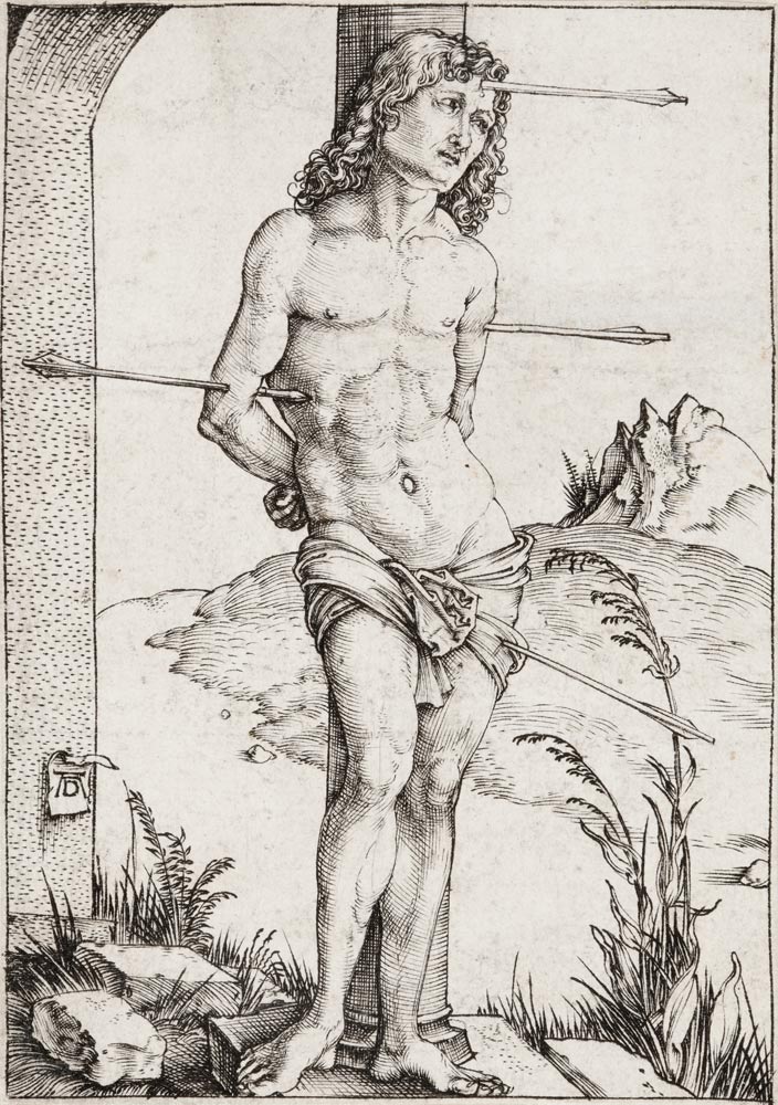 Der heilige Sebastian an der Säule à Albrecht Dürer
