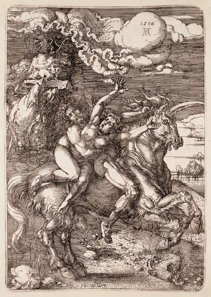 Abduction of Proserpine on a Unicorn à Albrecht Dürer