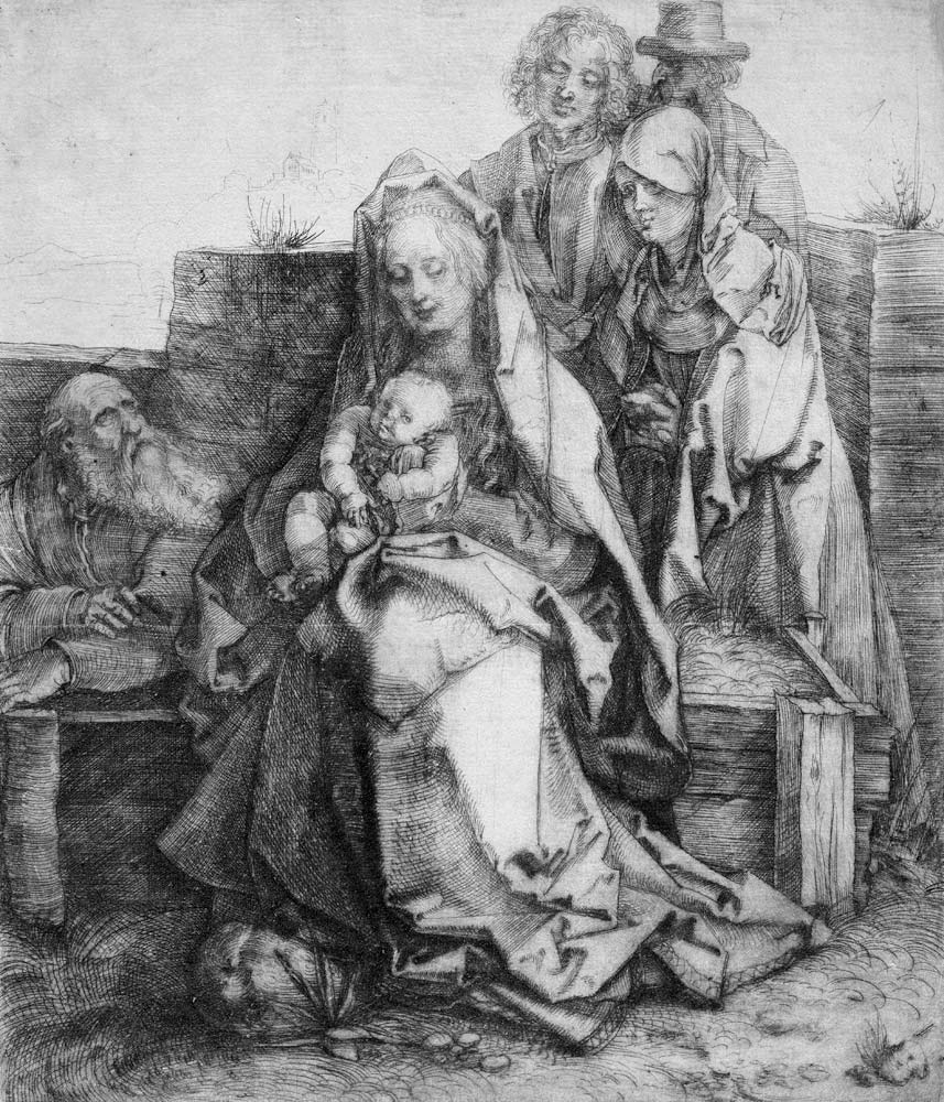 Die Heilige Familie, sechsfigurig à Albrecht Dürer