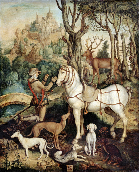 The Vision of Saint Eustace à Albrecht Dürer
