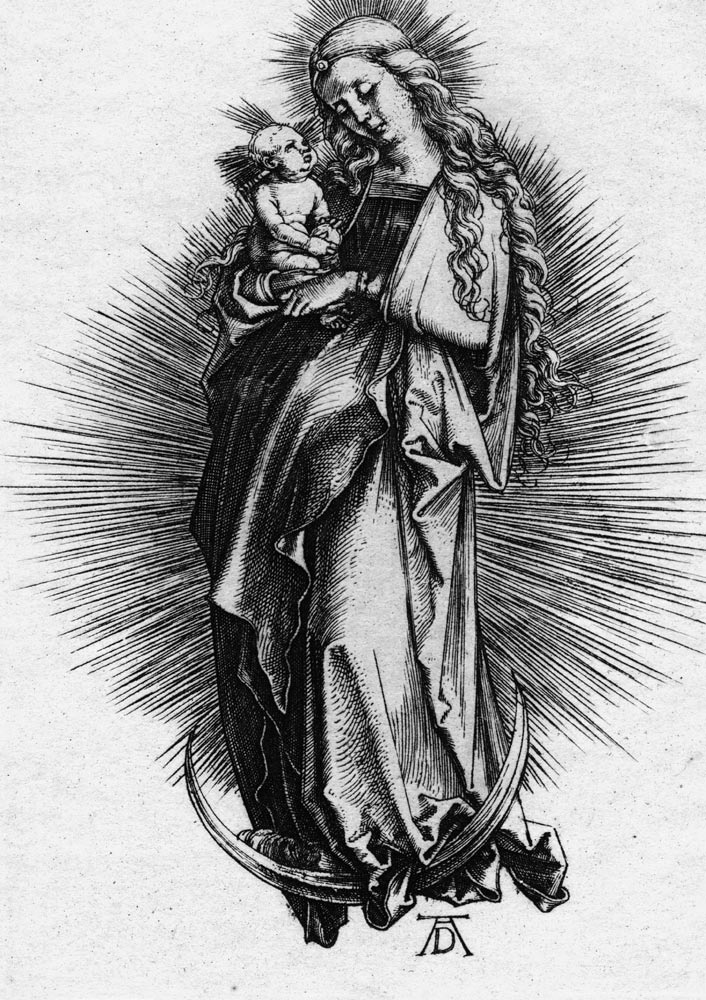 Dürer, Madonna on the Crescent / Engr. à Albrecht Dürer