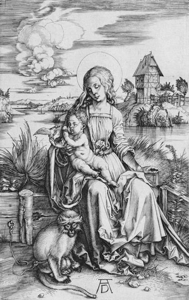Maria mit der Meerkatze à Albrecht Dürer