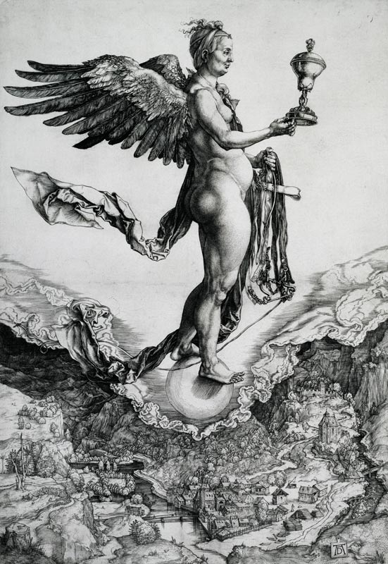 Nemesis (The Great Fortune) à Albrecht Dürer