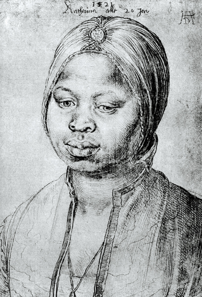 Portrait of Catherine, the Mulatta of the Portuguese Bradao, 1521 (engraving) à Albrecht Dürer