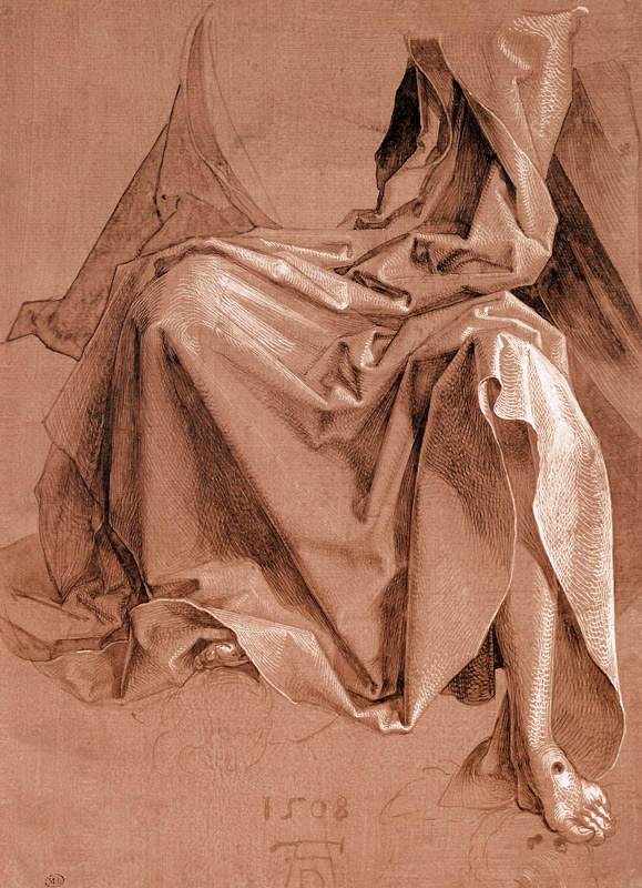 Study of the robes of Christ à Albrecht Dürer
