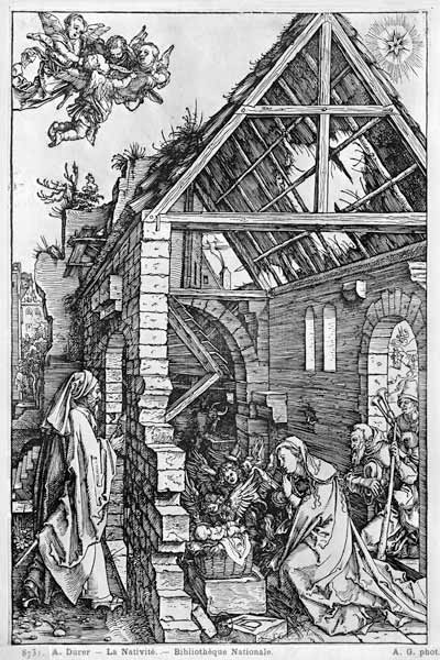 The Nativity, from the ''Life of the Virgin'' series, c.1503 à Albrecht Dürer