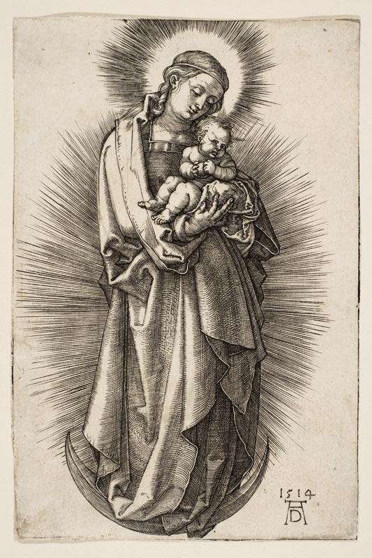 Virgin and Child on the Crescent with a Diadem à Albrecht Dürer