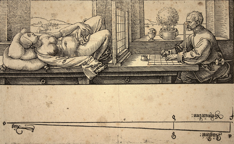 Artist Drawing a Nude with Perspective Device à Albrecht Dürer