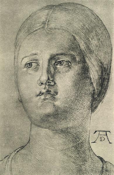 A.Dürer, Head of a Woman /Draw./ c.1505 à Albrecht Dürer