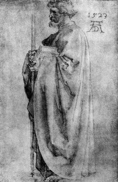 A.Dürer, Standing Apostle / Draw./ 1523 à Albrecht Dürer