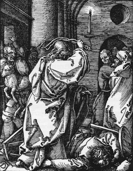 Clearing the Temple / Dürer / 1511 à Albrecht Dürer