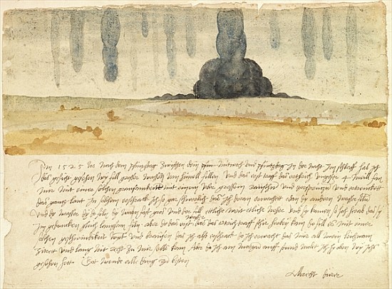 Dream landscape with text à Albrecht Dürer