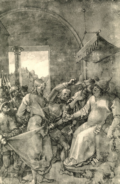 Dürer, Christ bef.Caiaphas / Green Pass. à Albrecht Dürer