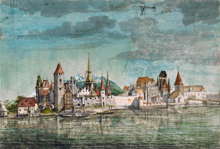 Innsbruck von Norden gesehen à Albrecht Dürer