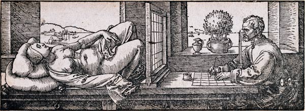 Der Zeichner des weiblichen Modells à Albrecht Dürer