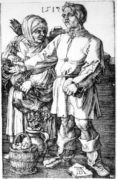 Dürer, Peasants at the Market/Engr./1519 à Albrecht Dürer