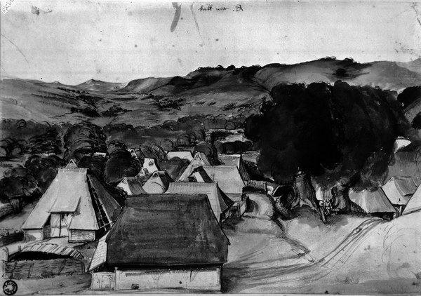 Dürer, View of Village Kalchreuth/c.1495 à Albrecht Dürer