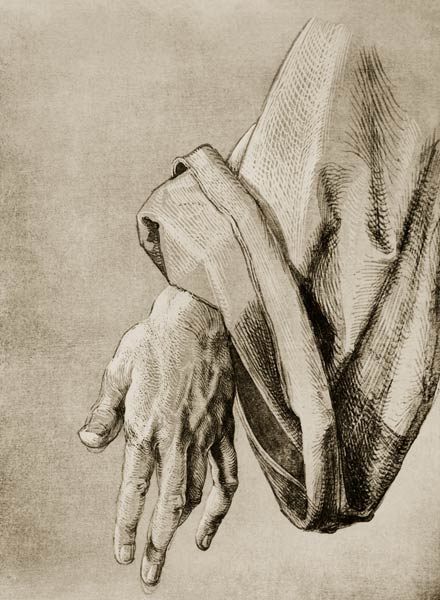 A.Dürer, Hand of Apostle / Draw./ c.1508 à Albrecht Dürer