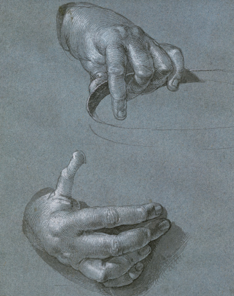 Study of hands à Albrecht Dürer