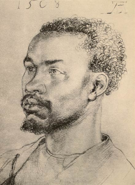 A.Dürer, Head of a Negro / Draw./ 1508 à Albrecht Dürer