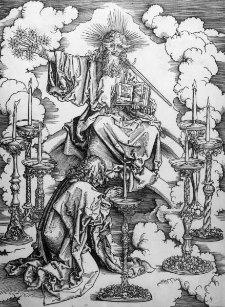 John sees the 7 lamps / Dürer / c.1497/8 à Albrecht Dürer
