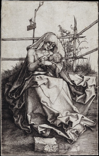 Madonna on a Grassy Bench à Albrecht Dürer