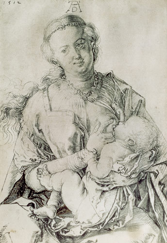 Maria, das Kind naehrend à Albrecht Dürer