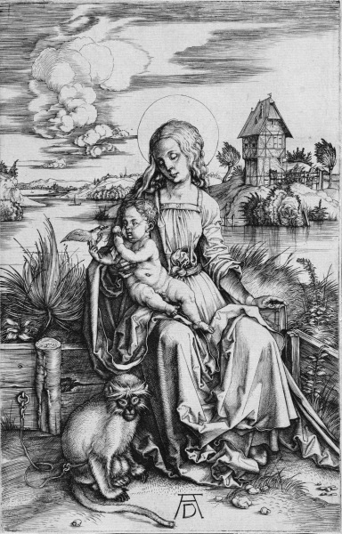 The Madonna with the Monkey à Albrecht Dürer