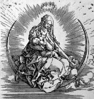 Madonna as nursing mother and divine being à Albrecht Dürer