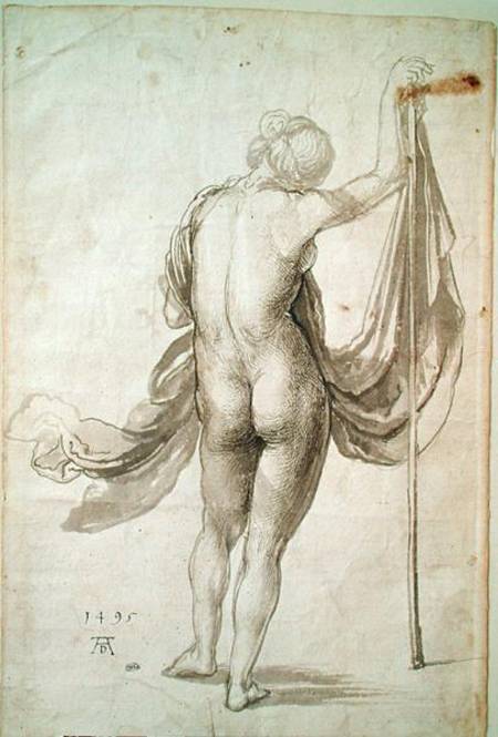 Nude Study or, Nude Female from the Back à Albrecht Dürer