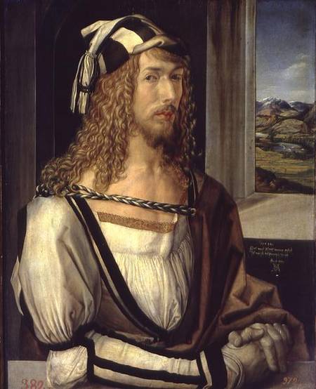 Self Portrait with Gloves à Albrecht Dürer