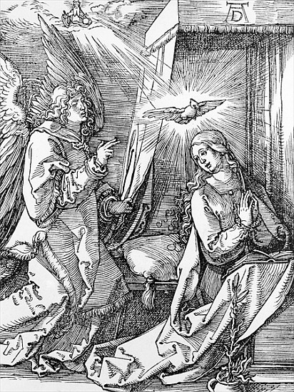 The Annunciation from the ''Small Passion'' series à Albrecht Dürer
