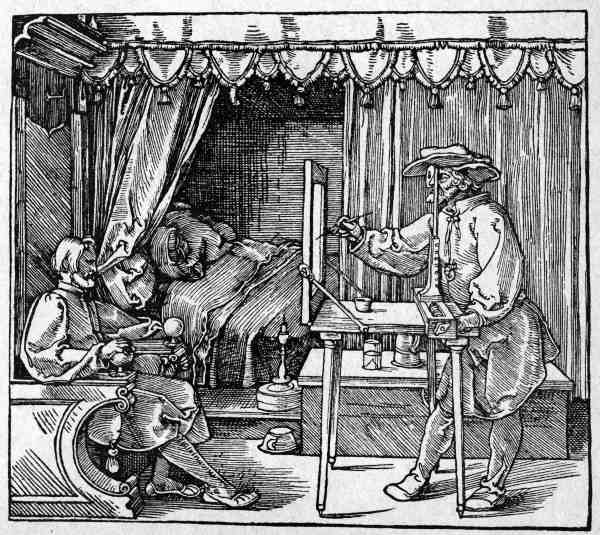 The draughtsman of the seated man/ Dürer à Albrecht Dürer