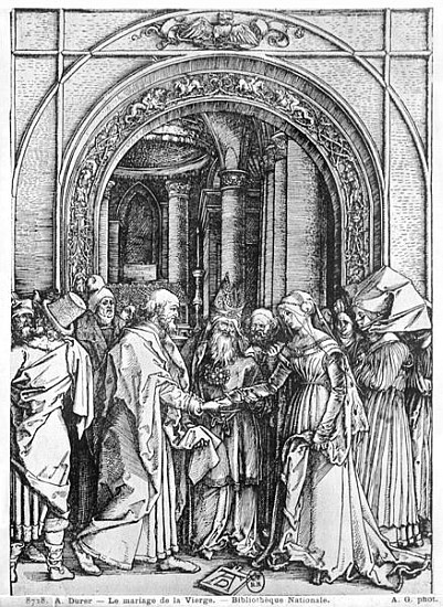 The marriage of the Virgin, from the ''Life of the Virgin'' series, c.1504-05 à Albrecht Dürer