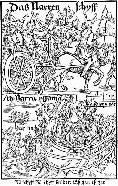 Title page of edition of "Ship of Fools" by Sebastian Brant à Albrecht Dürer