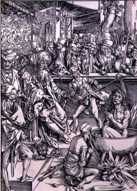 The Torture of St. John the Evangelist, from the 'Apocalypse' series or 'The Revelations of St. John à Albrecht Dürer