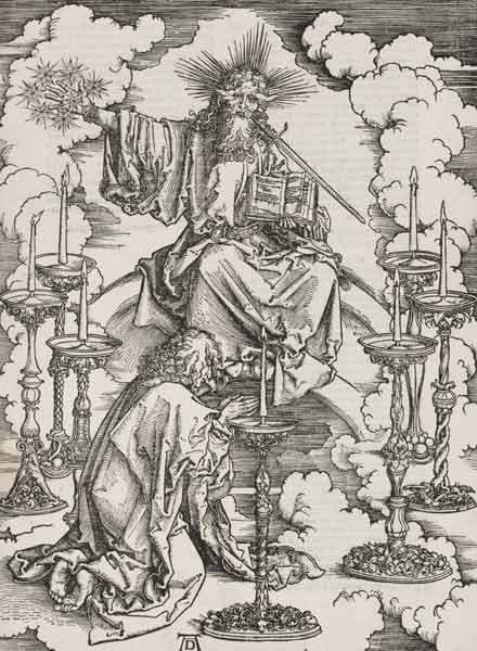 St John's Vision of Christ and the Seven Candlesticks (From "The Apocalypse") à Albrecht Dürer