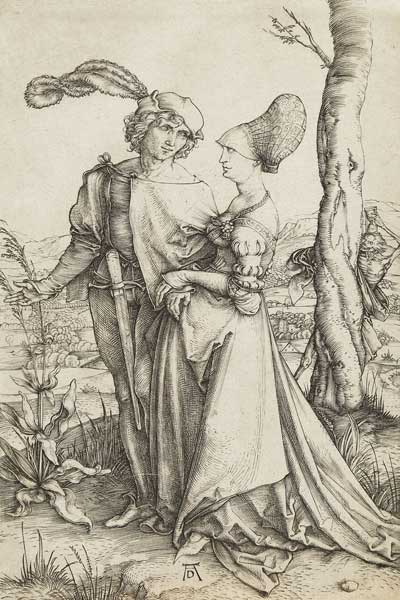 Young Couple Threatened by Death (The Promenade) à Albrecht Dürer