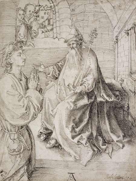 Youth Kneeling before a Potentate (pen & ink on paper) à Albrecht Dürer