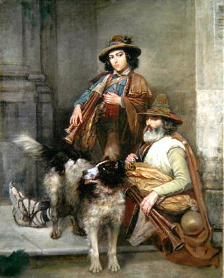 Travelling Italian Players, 1854 (oil on canvas) à Aleksander Stankiewicz