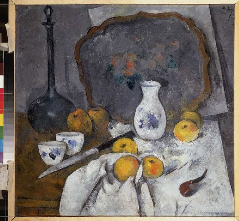 Still life with a decanter and a pipe à Aleksandr Vasilievich Shevchenko