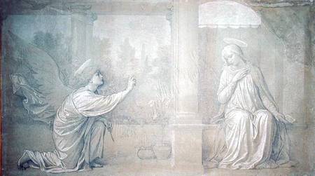 The Annunciation, preparatory cartoon for the Cappella Raffo fresco in the Misericordia Cemetery, Si à Alessandro Franchi